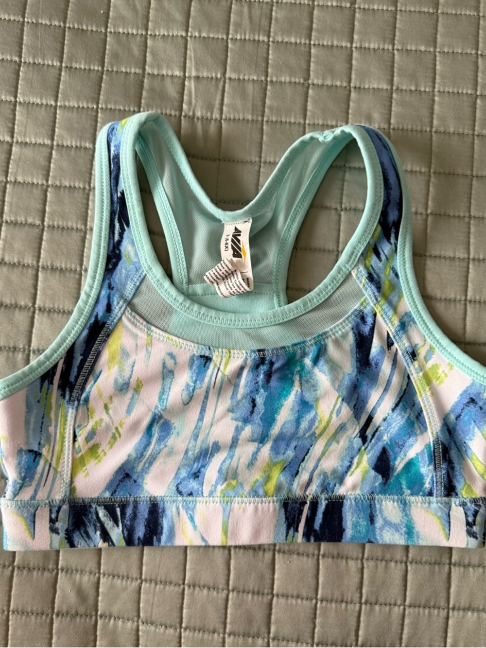 Avia Mint Green Mesh Racerback Sports Bra